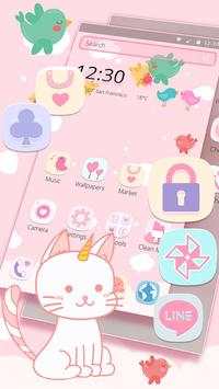 Pink Unicorn Cat Theme screenshot 2