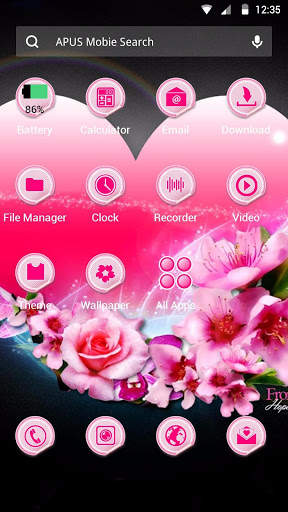 Pink Heart theme for APUS screenshot 2