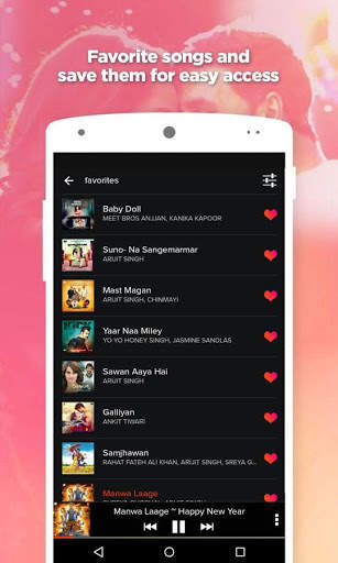 Hindi Romantic Songs 2014 App screenshot 4