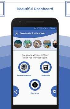 Downloader for Facebook screenshot 1