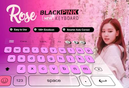 Rose Blackpink Keyboard Theme स्क्रीनशॉट 1