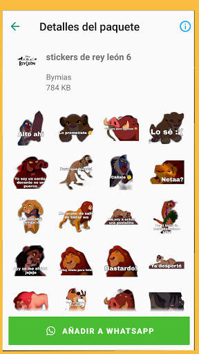 Lion King Stickers for WhatsApp - WAStickerApps screenshot 3