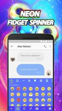 Neon Emoji Keyboard Theme for Fidget Spinner screenshot 1