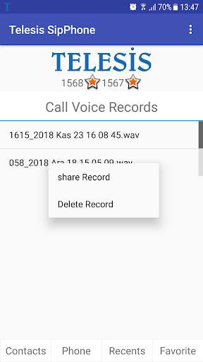 Telesis SIP VoIP Softphone screenshot 5