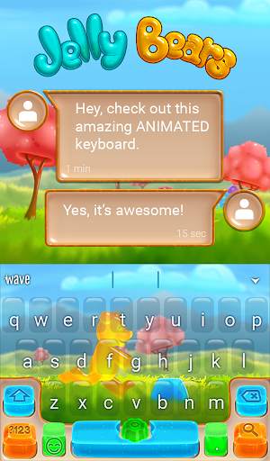 Jelly Bears Animated Keyboard   Live Wallpaper screenshot 3