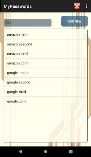 My Passwords screenshot 1