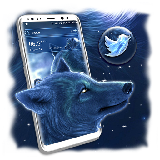 Mystical Wolf Launcher Theme أيقونة