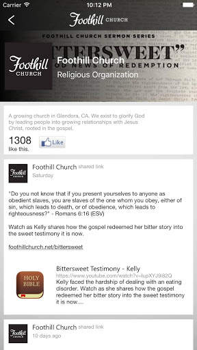 Foothill Church App screenshot 2