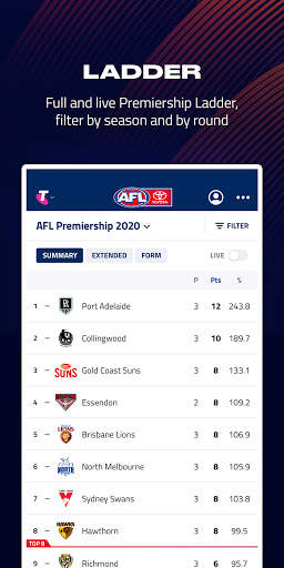 AFL Live Official App screenshot 4