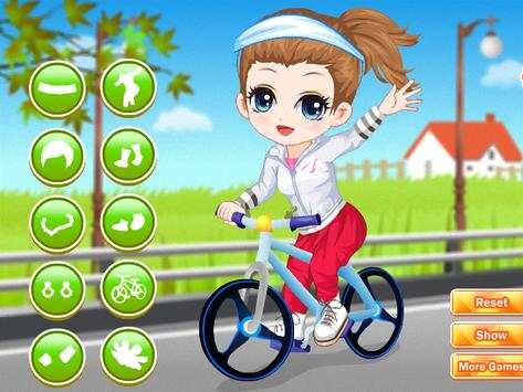 The little girl learn bicycle screenshot 3