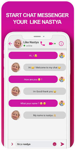 fake call and live chat Nastya -prank screenshot 5