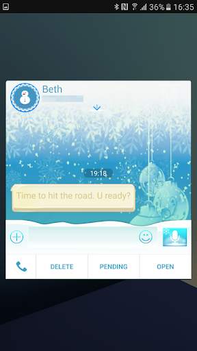 Next SMS skin (Snow song) screenshot 5