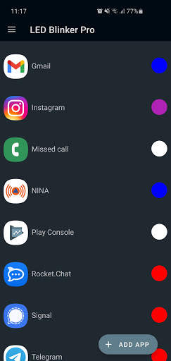 LED Blinker Notifications Lite AoD-Manage lights screenshot 1
