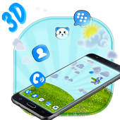 Blue Cat 3D Mobile Theme icon