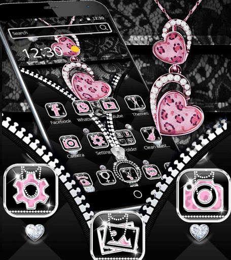 الماس ليوبارد موضوع زيبر قفل الشاشة Zipper Lock 3 تصوير الشاشة