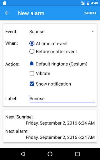 Sun Alarm 6 تصوير الشاشة
