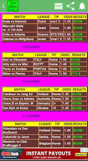 5+ODDS DAILY screenshot 2