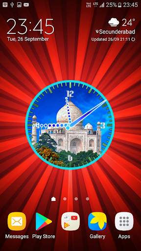 Tajmahal Clock Live Wallpaper screenshot 5