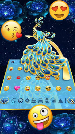 Gold Peacock Diamond Keyboard screenshot 3