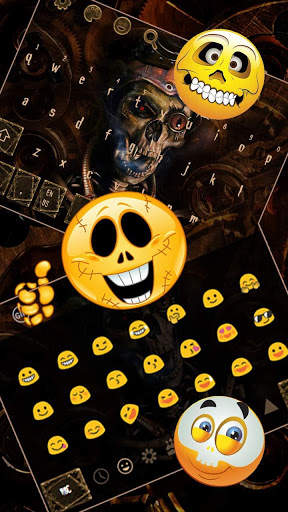 Steampunk Skull Keyboard screenshot 3