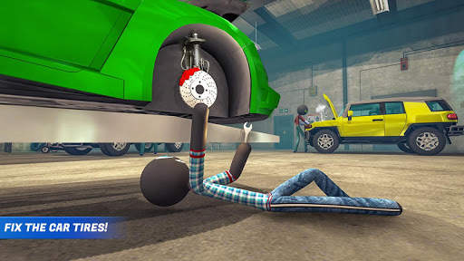 Stickman Car Garage Repair Shop screenshot 2