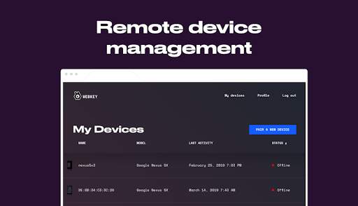Webkey: Android remote control screenshot 2