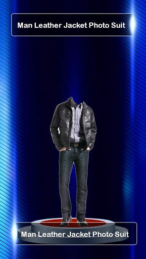 Man Leather jacket Photo Suit : Cut Paste Editor скриншот 2