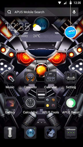 Future Tech Alloy Mech-APUS Launcher theme screenshot 2