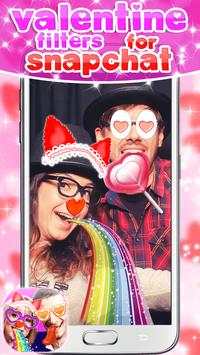 Valentine Filters for Snapchat screenshot 3