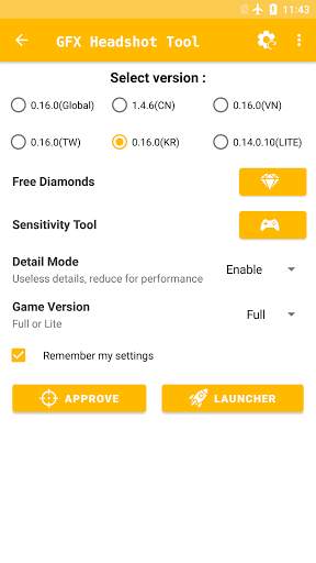 GFX HeadShot TOOL & Free Diamonds For FF Launcher screenshot 1