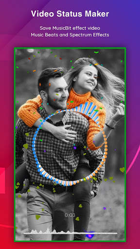 Music Bit Wave - Particle.ly Video Status Maker स्क्रीनशॉट 1