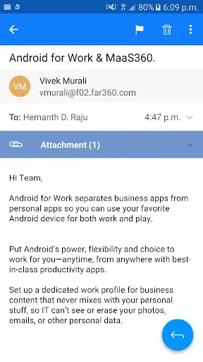 MaaS360 Mail screenshot 1