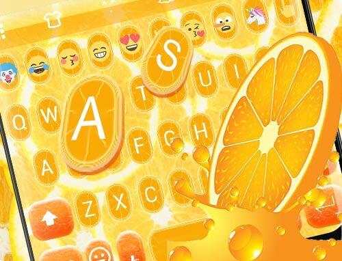 Orange Keyboard Theme - Emoji Keyboard Wallpaper स्क्रीनशॉट 5