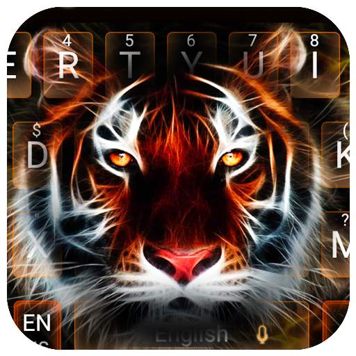 Neon Tiger Keyboard Theme 10001005
