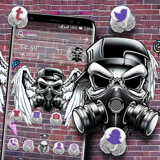 Skull Graffiti Launcher Theme 1.4