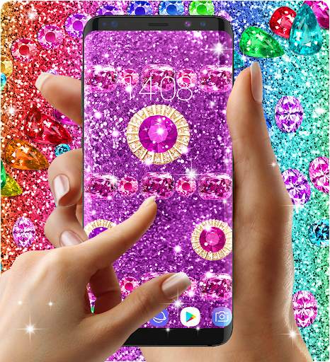 Colorful diamonds and gems live wallpaper screenshot 3