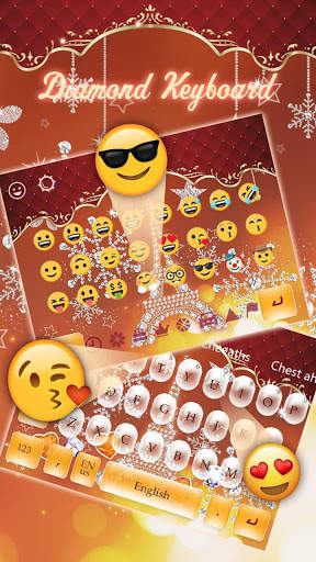 Pink LOVE Paris Eiffel Tower Keyboard screenshot 3