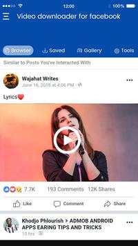 All Video downloader For Facebook screenshot 2
