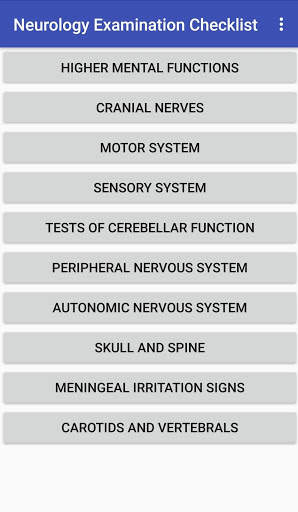 Neurology Examination Checklist screenshot 1