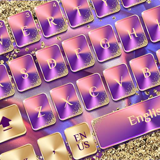 Pink Purple Gold Luxury Keyboard 10001003
