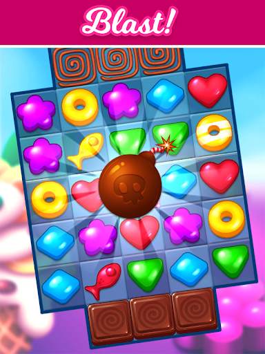 Sweet Candy Puzzle Mania - food cafe match 3 screenshot 2