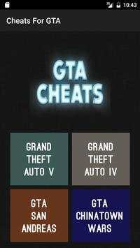 Cheats For GTA screenshot 1