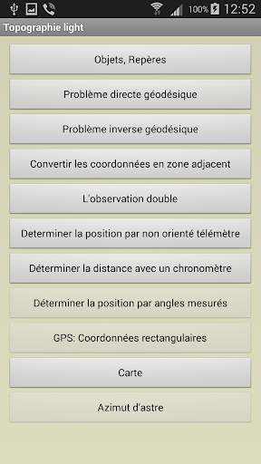 Topographie UTM screenshot 1