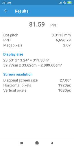 PPI Calc - DPI Calculator screenshot 2