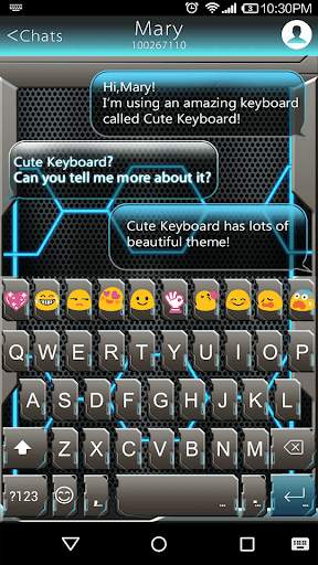 Tech Emoji Keyboard Theme screenshot 1