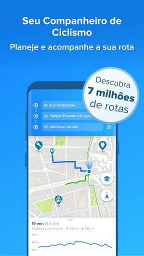 Bikemap - Mapa de Ciclismo e Navegação GPS screenshot 1
