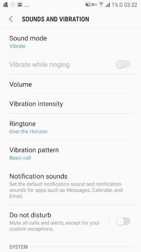 Sound And Vibration Settings Shortcut screenshot 1