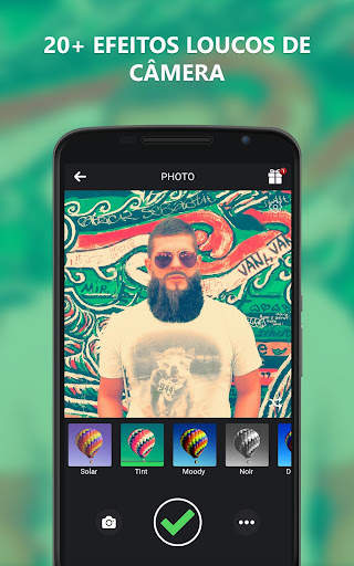 Câmera para selfie com filtro screenshot 2