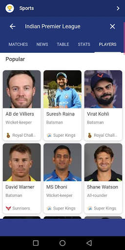 IPL 2019 IPL news. IPL table IPL game Status  2019 screenshot 5
