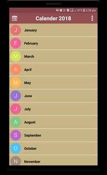 Calendar 2018 New screenshot 1
